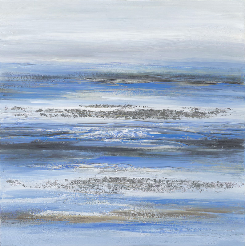 PXYW643 Wall décor art oil on canvas abstract seascape blue grey tones